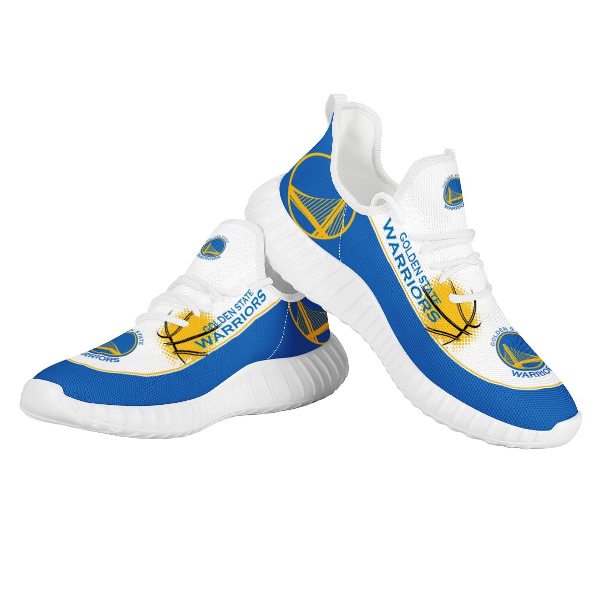 Women's Golden State Warriors Mesh Knit Sneakers/Shoes 002